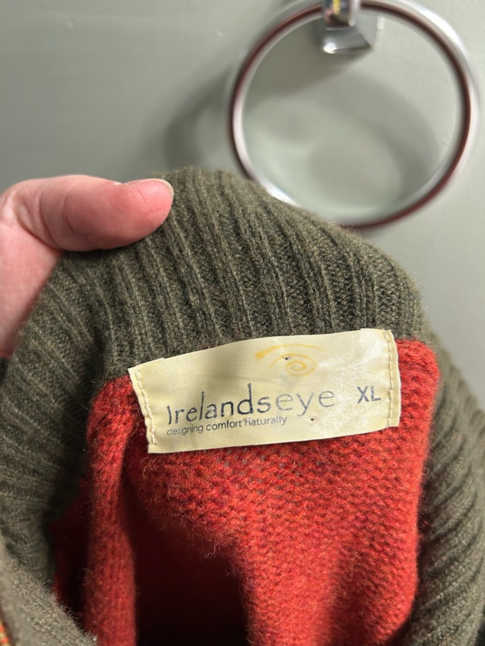 Irelandseye premium knit 1/4 zip 100% wool sweater - Picture 7 of 8